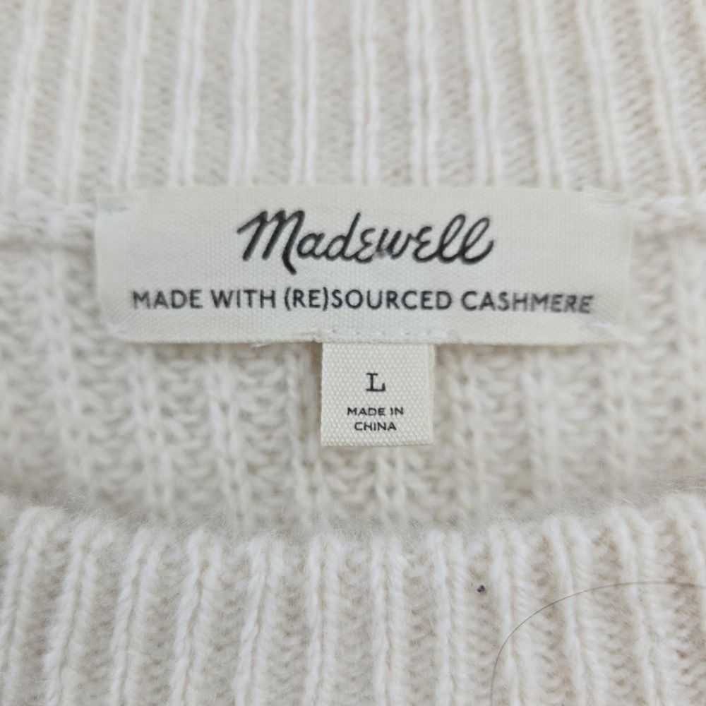 Madewell Sweater Fisherman reSourced Cashmere Ribbed - Picture 2 of 12